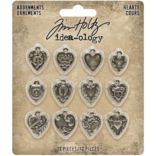 Idea-Ology Metal Adornments 12/Pkg-Hearts